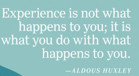 "Experience', Aldous Huxley quote image